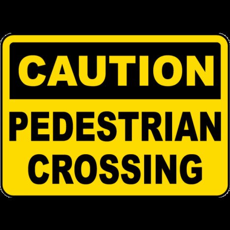 Caution Pedestrian Crossing Sign